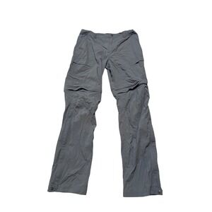 REI Co Op Convertible Hiking Pants Zip Off Legs Gray Youth L 14-16